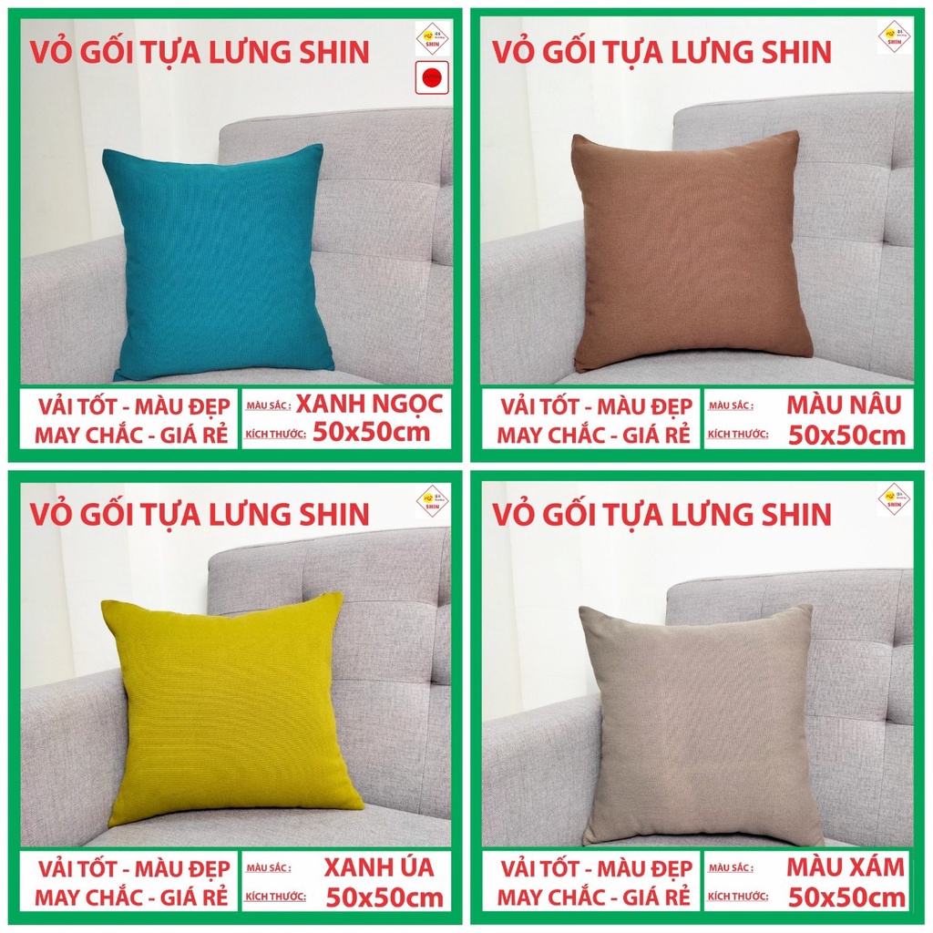 vỏ gối tựa trang trí sofa  50x50