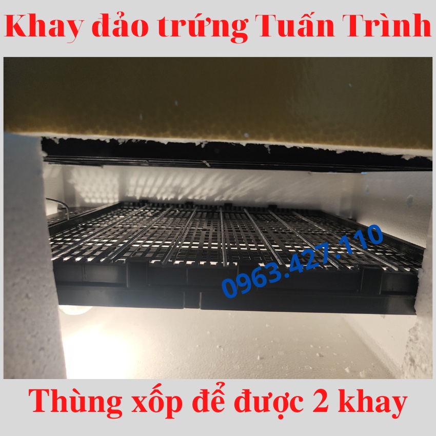 Khay Đảo Trứng Gà Tự Động - 54 Trứng - Vừa với thùng xốp 60x45x40cm