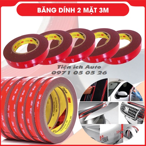 Cuộn băng dính 2 mặt 3M cường lực siêu dính | tienich_auto