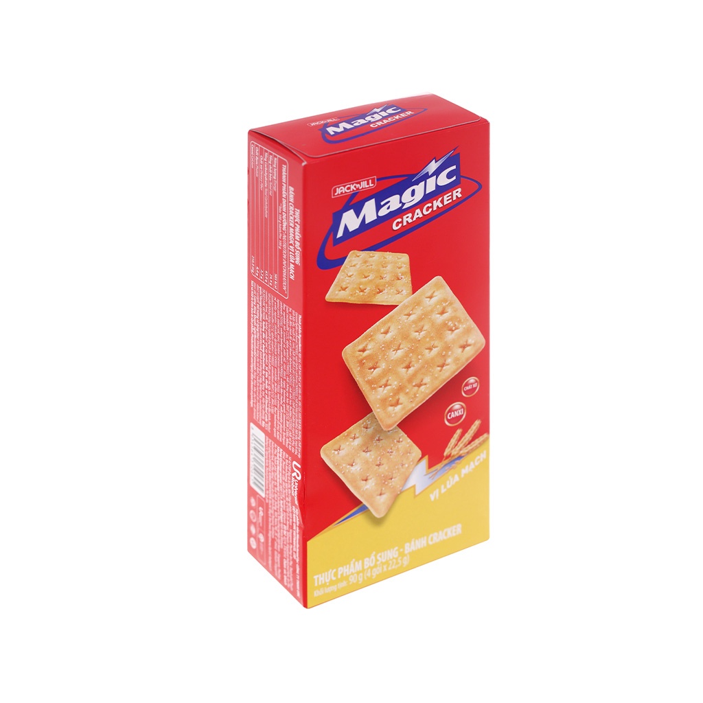 THỰC PHẨM BỔ SUNG BÁNH CRACKER MAGIC VỊ LÚA MẠCH BÁNH QUY DẠNG HỘP 4 BỊCH