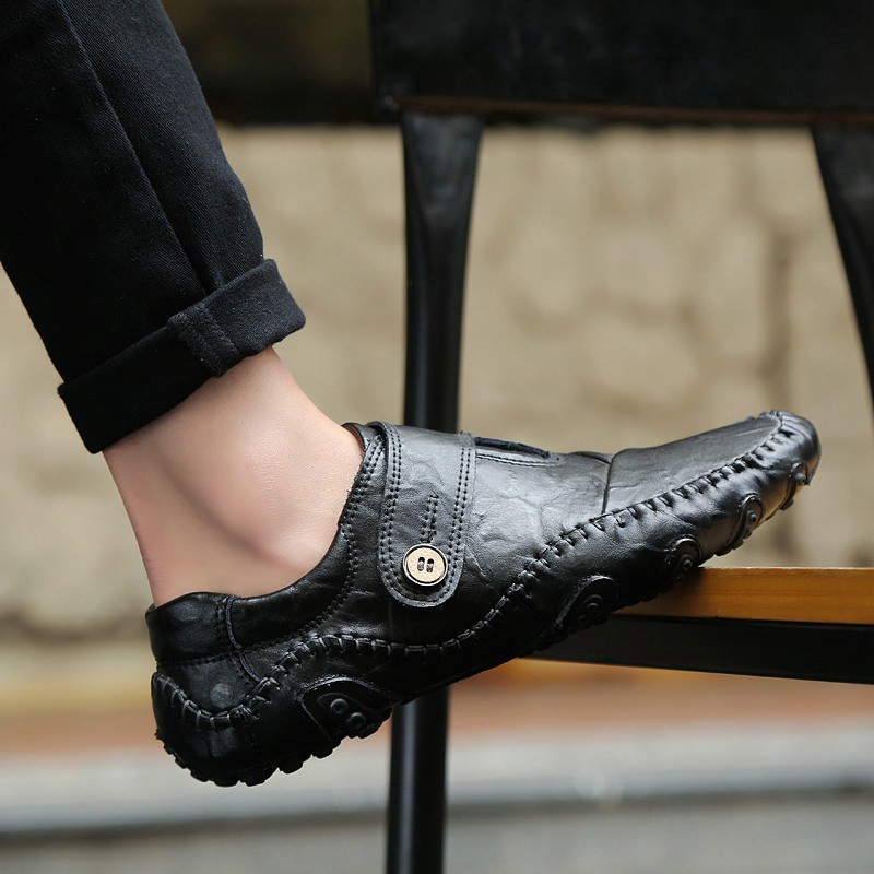 Men Fashion Leather Driving Shoes ( Black, Brown)