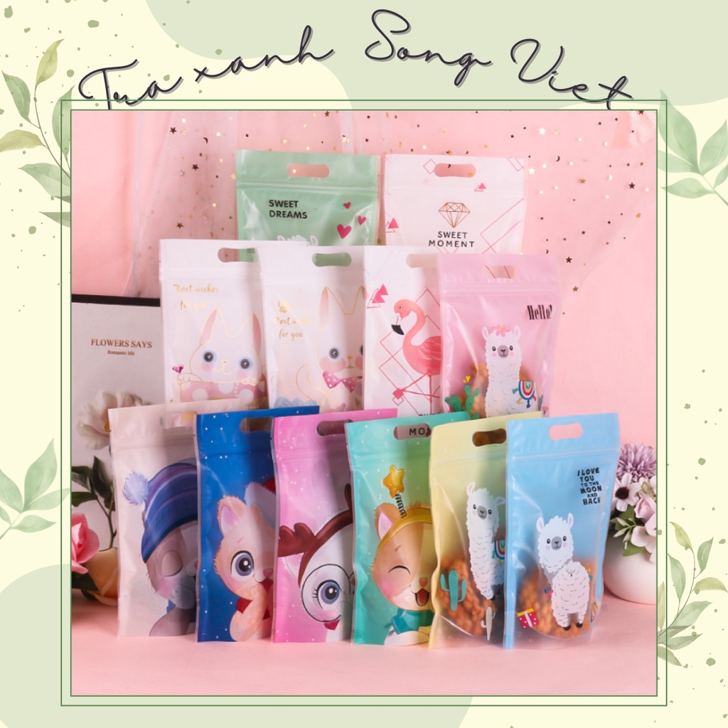 Set 50 Túi Zip đựng bánh kẹo mix hình cực xinh