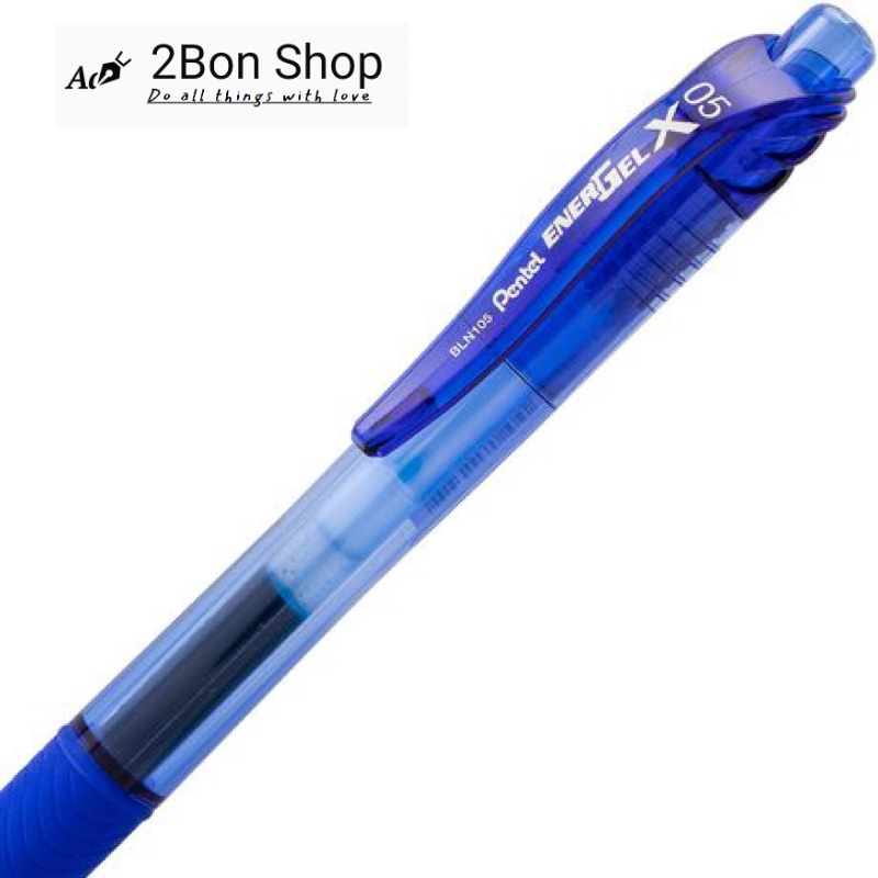 Pentel Energel BLN105 Màu Xanh | Trơn Mượt Siêu Nhanh Khô | Bút Bi Nước Màu Xanh