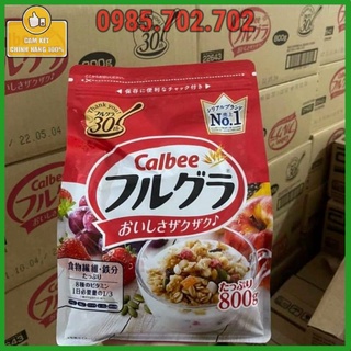 Ngũ cốc Calbee Nhật Bản ngũ cốc hoa quả giảm cân gói 800g