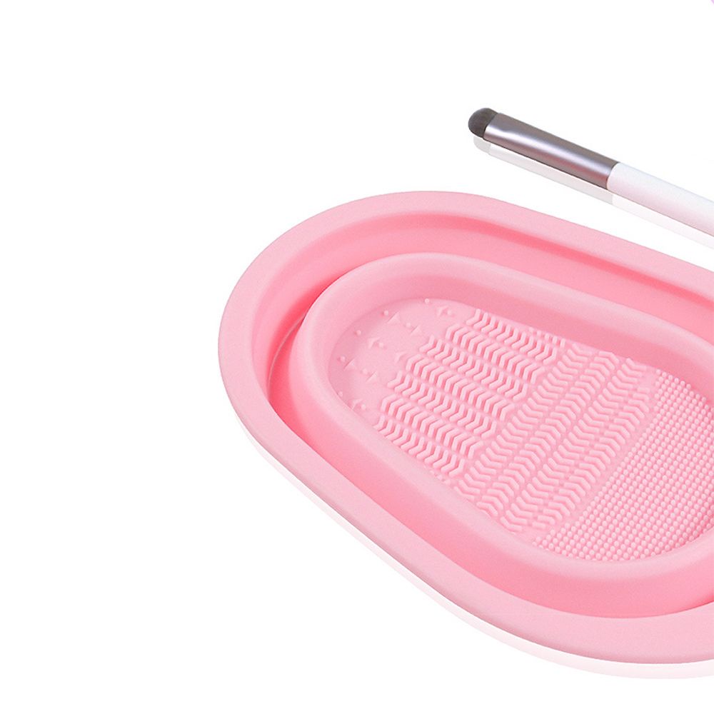[Hàng mới về] Dụng cụ làm sạch cọ trang điểm bằng silicon có thể gập gọn lại tiện lợi