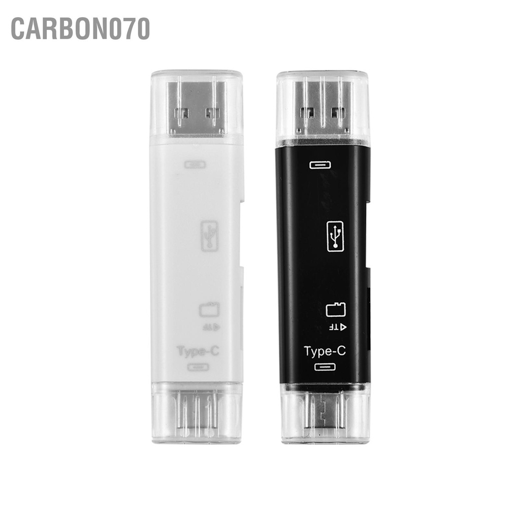 Carbon070 Đa chức năng 3 trong 1 USB OTG Type C Đầu đọc thẻ TF cho điện thoại thông minh &amp; máy tính