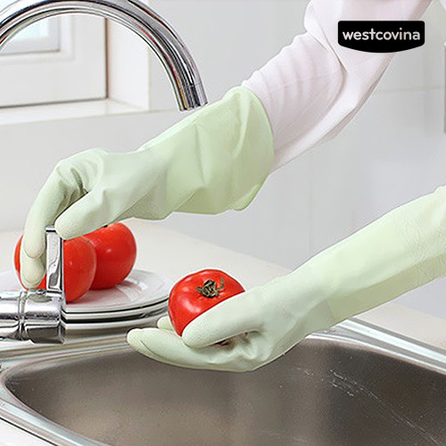 1 Đôi Găng Tay Cao Su Chống Thấm Nước Dùng Để Rửa Chén Dĩa