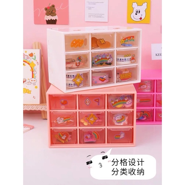 Hộp đựng 9-3 ô tặng sticker