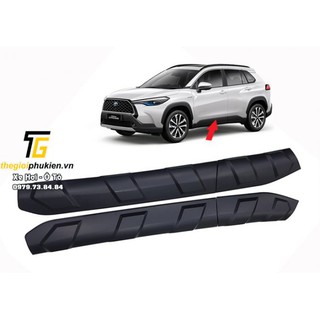 Bộ ốp, nẹp sườn Toyota Corolla Cross nhựa ABS đen – Bản to