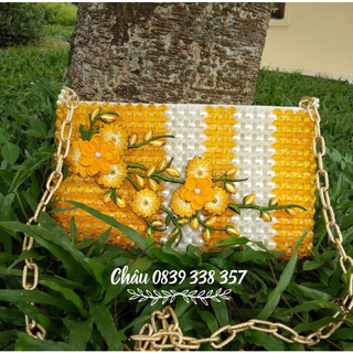 Túi xách tay nữ mẫu hoa xuân- beaded bag