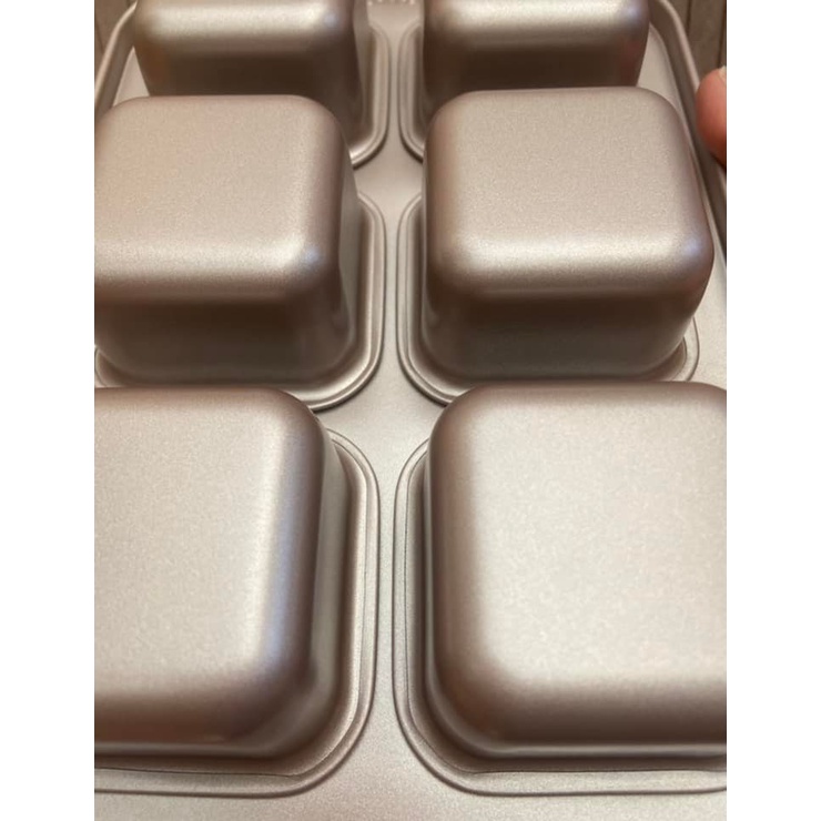 Khuôn 6 ô vuông chống dính Chefmade 27cmx18cmx4cm