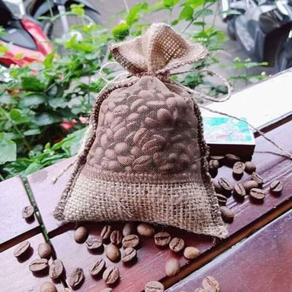 Túi Hạt Cafe Khử Mùi Treo Xe Ô tô, Tủ Quần Áo Tặng Kèm Tinh Dầu Giúp Tinh Thần Thư Thái, Sảng Khoái