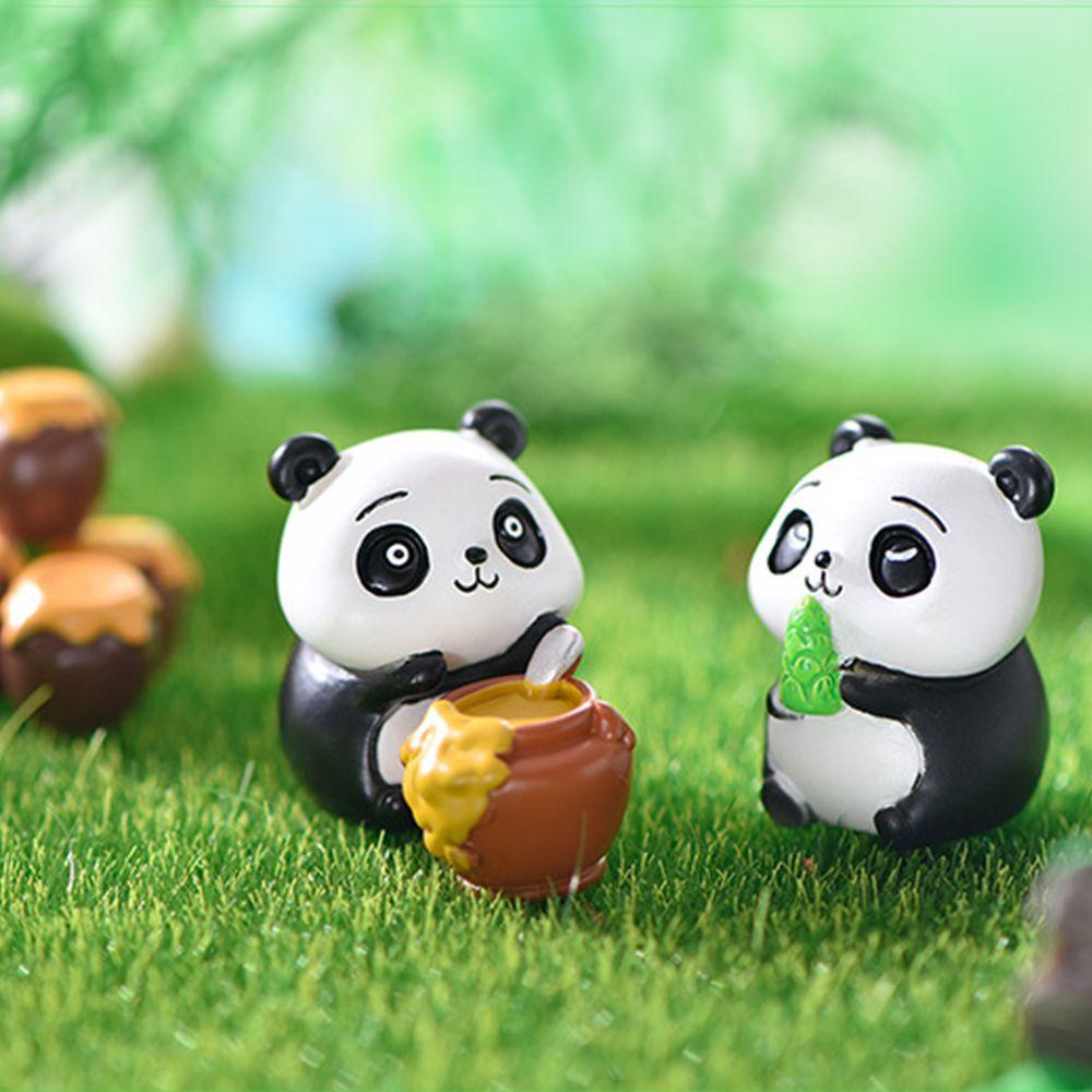 Yan1 Mô Hình Gấu Trúc Ăn Uống Mini DIY