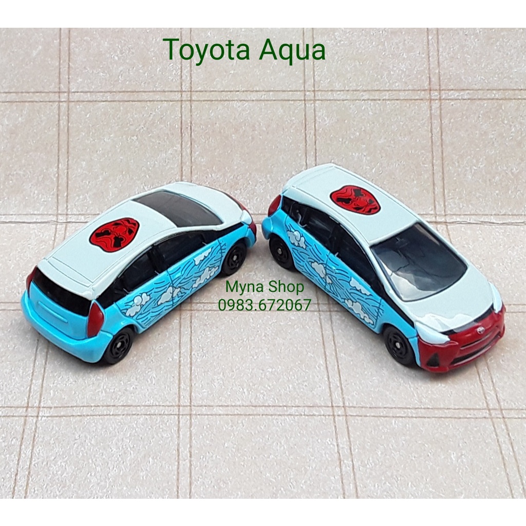 Đồ chơi mô hình tĩnh xe tomica không hộp, Toyota Aqua, Sakonji Urokodaki