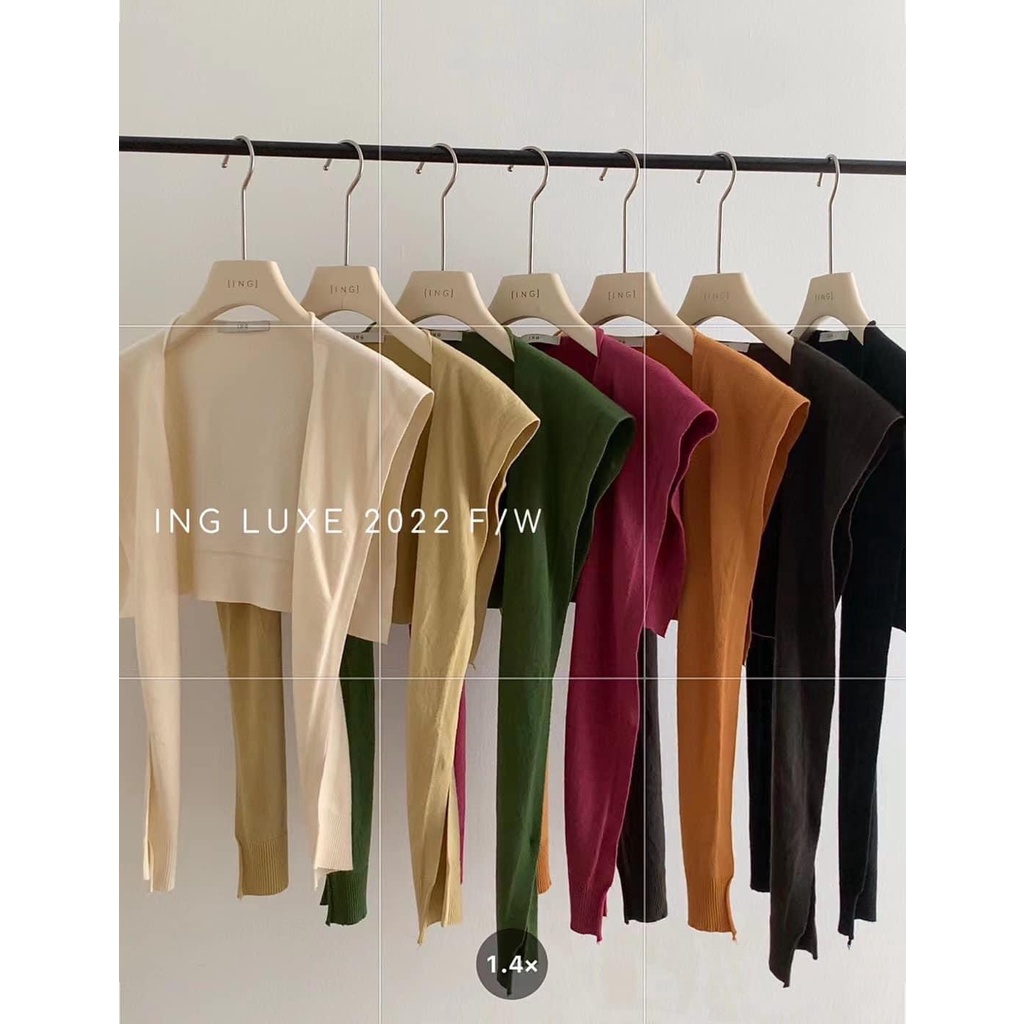 Áo len mỏng giả khăn choàng len khoác vai chất len dệt kim mềm mịn thu đông 2022 Celyn.clothes