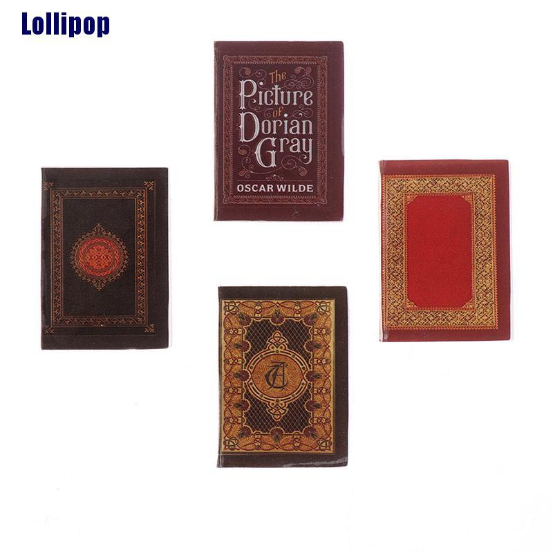 Set 6 mô hình cuốn sách trang trí nhà búp bê tỉ lệ 1/ 12