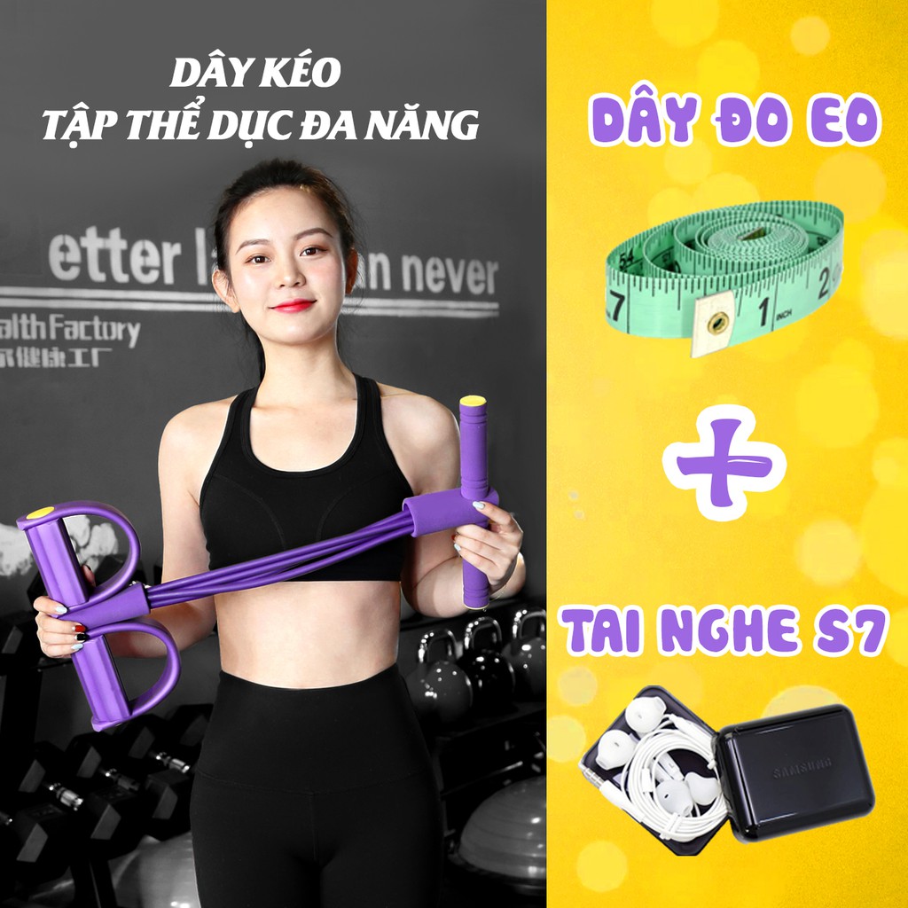 [Mã NOWSHIPT5VUI1 giảm 20k đơn 50k] Dây kéo tập thể dục, kéo lưng, tập cơ bụng đa năng tại nhà