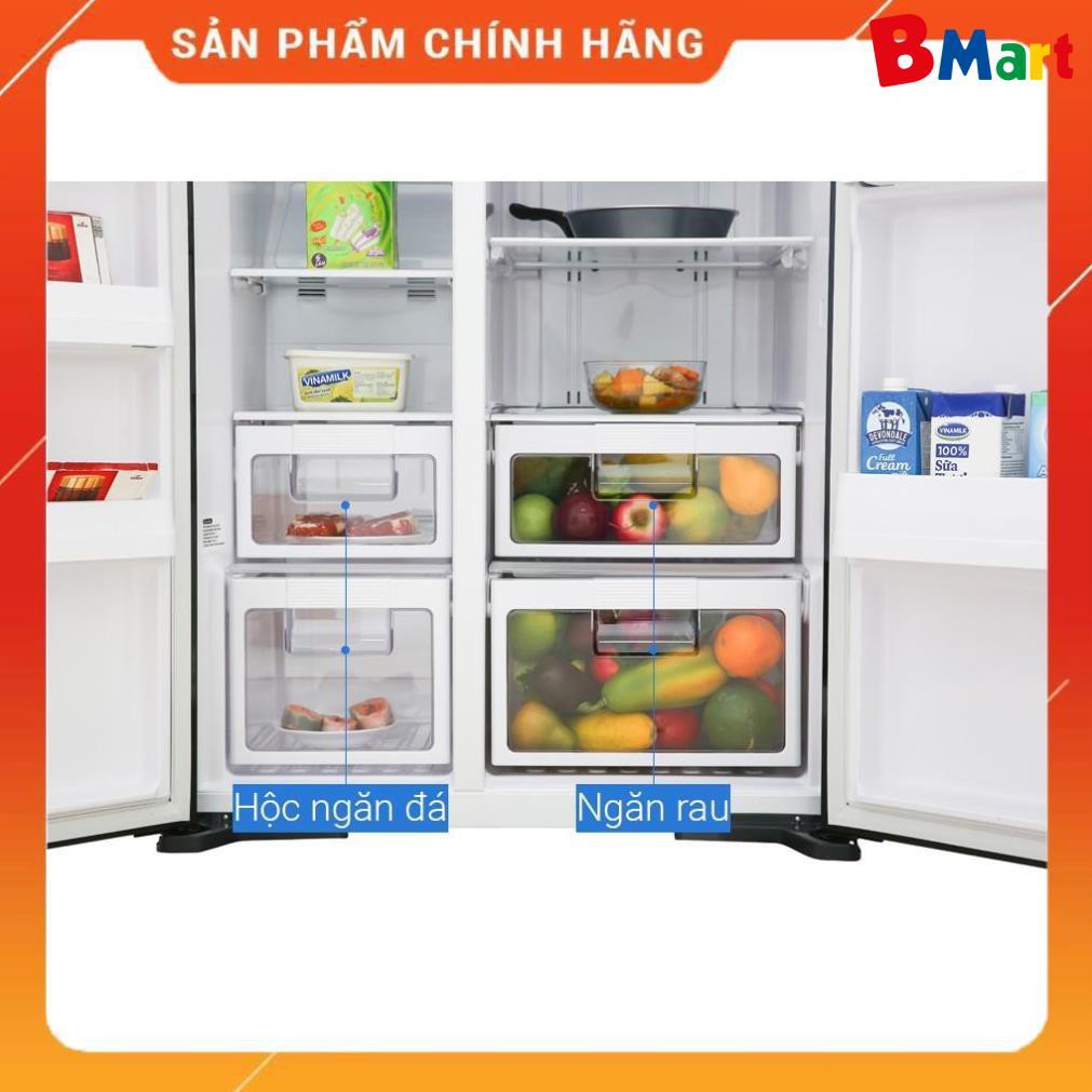 [ VẬN CHUYỂN MIỄN PHÍ KHU VỰC HÀ NỘI ] Tủ lạnh Hitachi  side by side 2 cửa màu đen R-FS800PGV2(GBK)  - BM