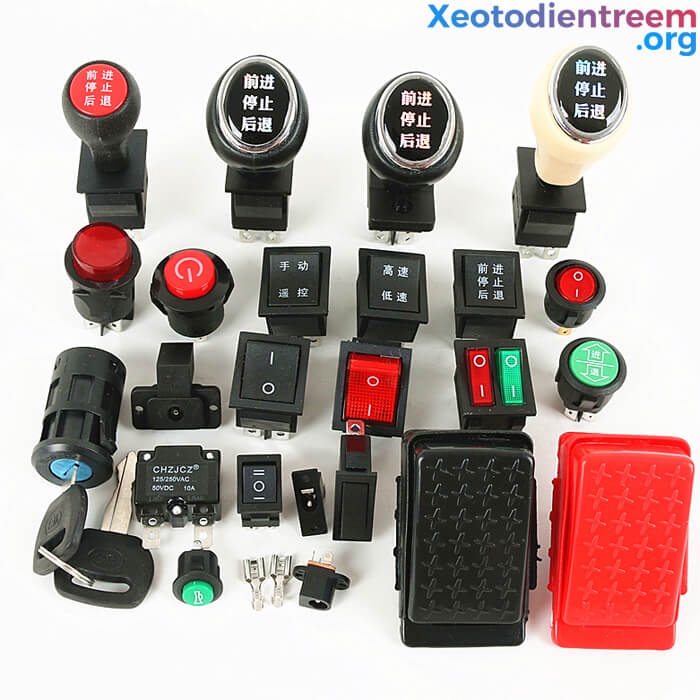 CÁC LOẠI PHỤ KIỆN CÔNG TẮC THAY THẾ XE MÁY , Ô TÔ ĐIỆN TRẺ EM