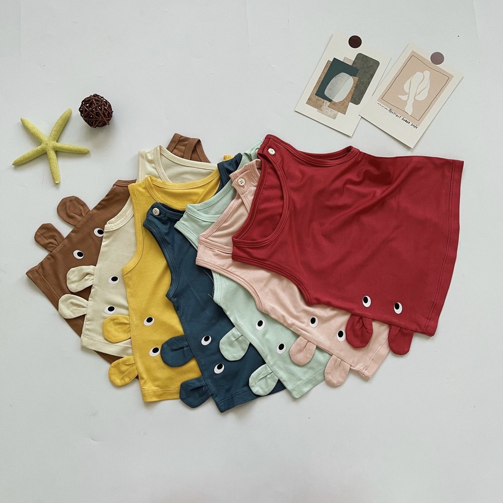 (7 Màu)Bộ Minky Mom Ba Lỗ Tai Thỏ💖FREE SHIP 💖Thun Lạnh Cao Cấp Cộc Tay Dể Thương Cho Bé Gái Bé Trai, Đủ Màu