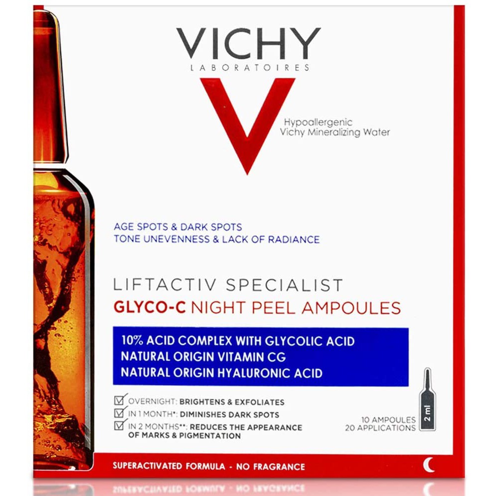 [TEM CTY] VICHY Liftactiv Specialist GLYCO C NIGHT PEEL Ampoules 2ml x 10 o - Tinh Chất Glyco-C Giảm Thâm Nám LàmSáng Da