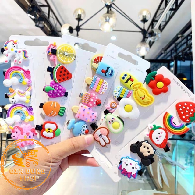 Set 10 Kẹp Tóc Hình Dễ Thương Cho Bé