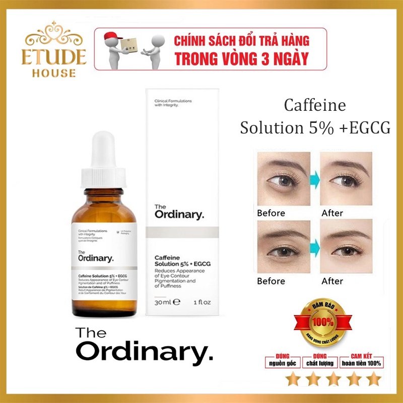 Tinh Chất Serum The Ordinary Caffeine Solution  5% + EGCG Giảm Quầng Thâm Và Bọng Mắt.