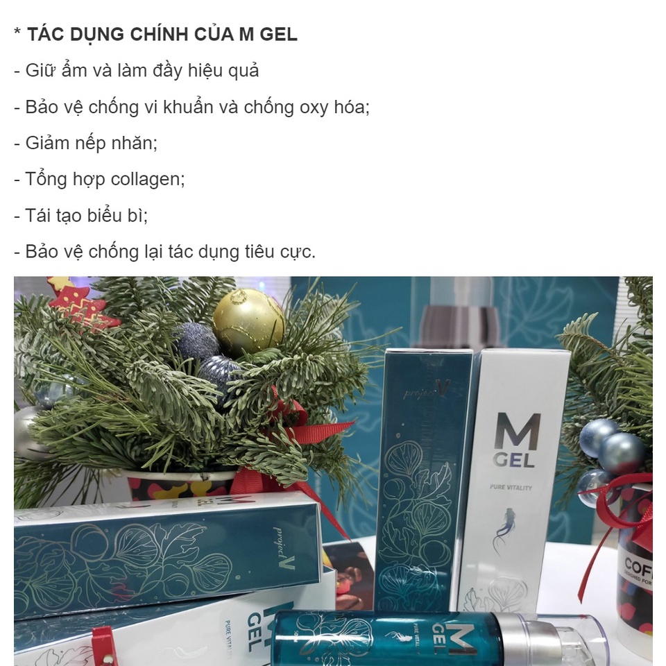 M GEL - Gel millenium cải tiến vision, Tiên dược cho tuổi trẻ và sắc đẹp, chai 50ml