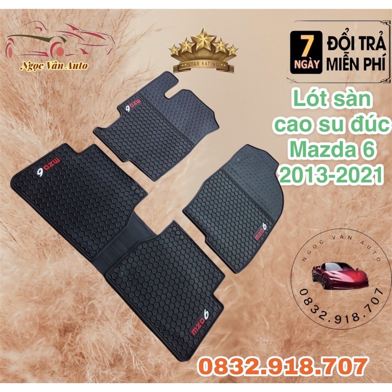 Lót sàn cao su Mazda 6 2013 - 2021 Hàng cao cấp không mùi