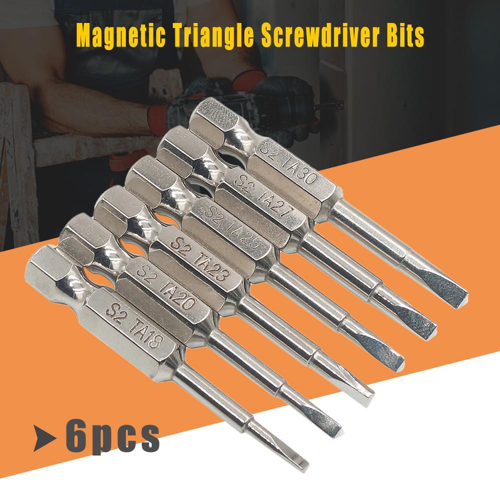 Set 6 đầu tua vít tam giác từ tính S2 1/ 4 inch