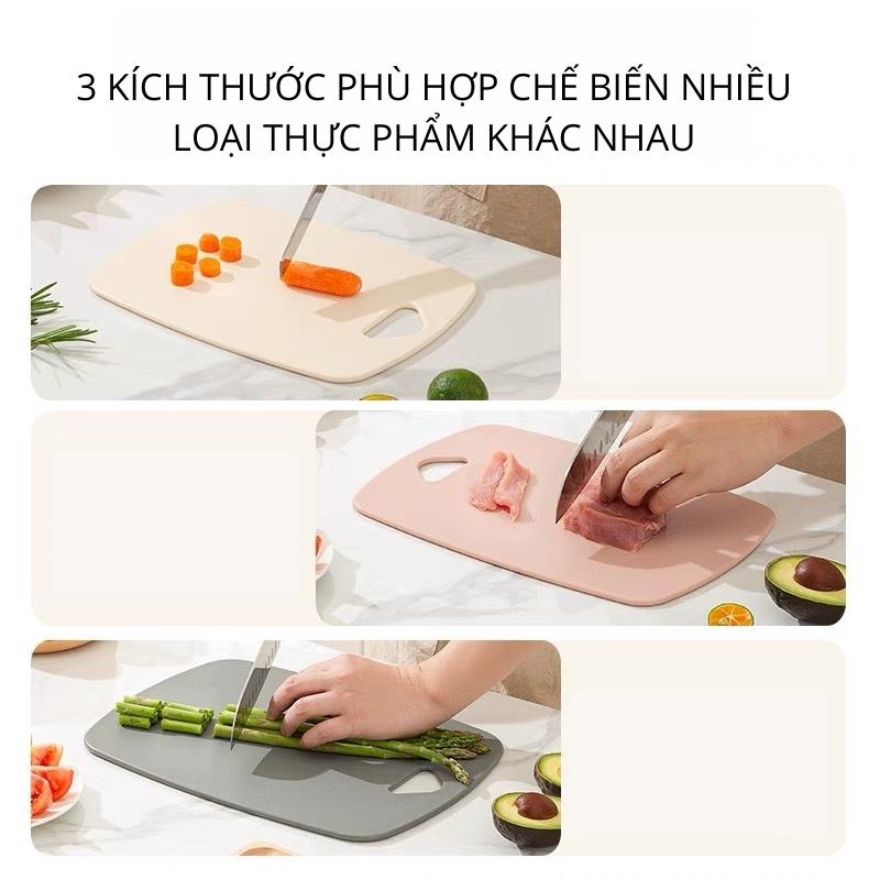 Bộ 3 thớt nhựa kháng khuẩn nhà bếp cao cấp phong cách Nhật Bản