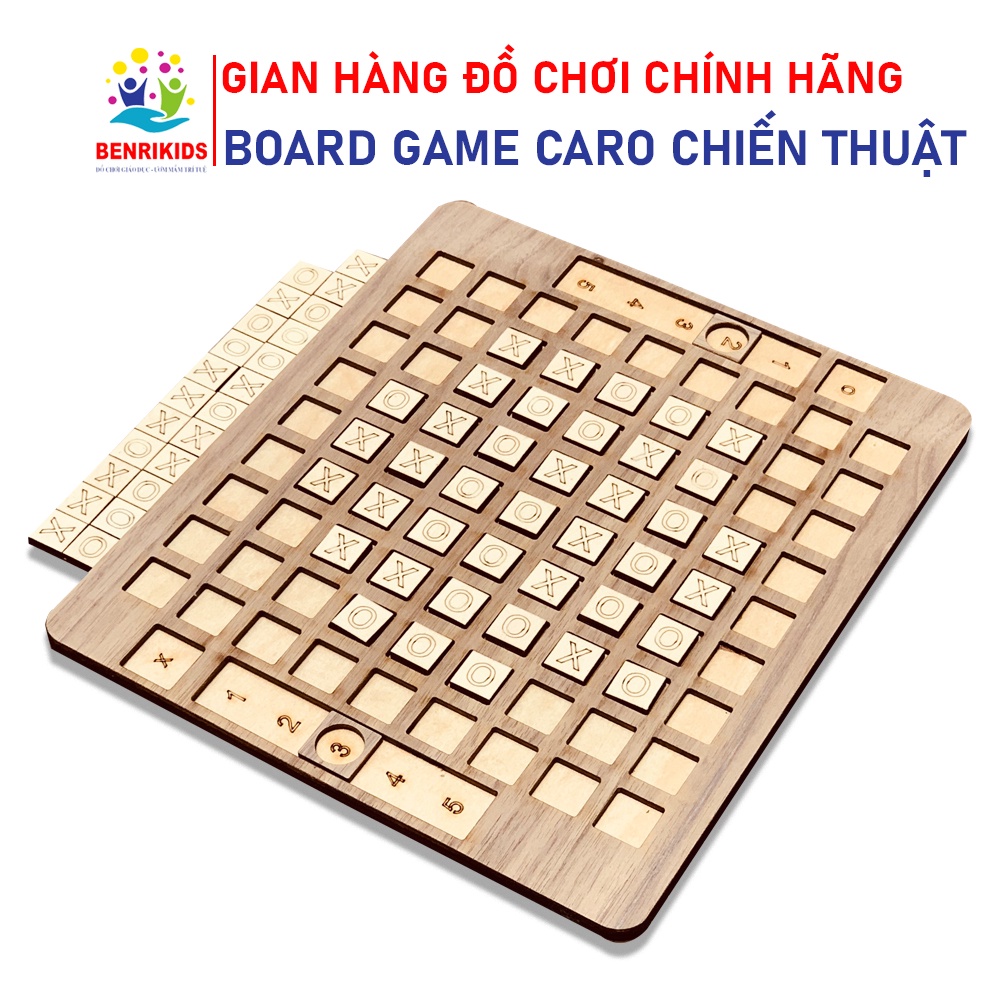 Đồ Chơi Gỗ Benrikids Bàn Cờ Caro Boardgame Có Thang Chia Tỷ Số Phiên Bản Tiện Lợi Có Thể Bỏ Túi