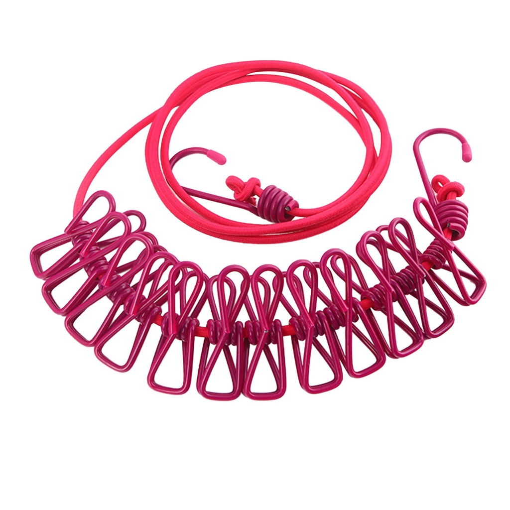 (HCM) Dây Phơi Có Sẵn Kẹp Quần Áo Tiện Dụng Mang Đi Dã Ngoại Cắm Trại - Dây Phơi Đồ Có Kẹp Siêu Bền - Dây Kẹp Ảnh