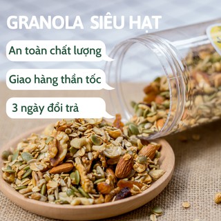 Ngũ cốc granola 80% SIÊU HẠT CAO CẤP ⚡𝙁𝙍𝙀𝙀 𝙎𝙃𝙄𝙋 ⚡ Ngũ cốc granola  siêu hạt ĂN VẶT MẸ BẦU, ĂN KIÊNG/ EAT CLEAN/ KETO