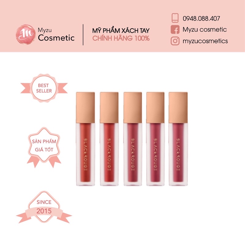 Son Kem Lì Black Rouge Air Fit Velvet Tint Ver 5