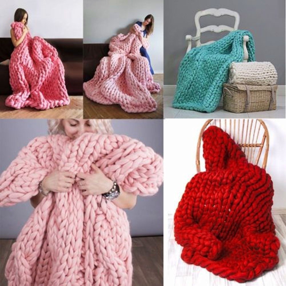 Cuộn len dày dặn dùng để đan chăn / áo / khăn quàng cổ đa năng