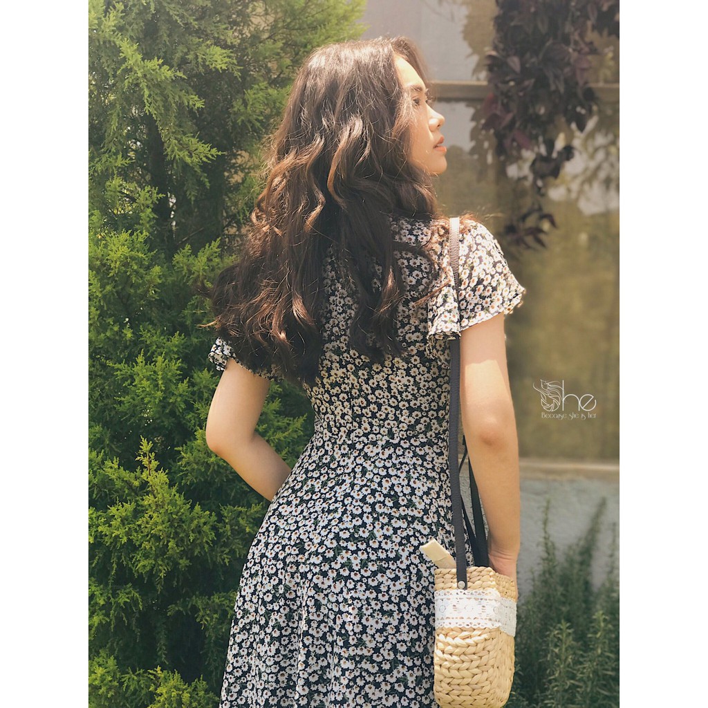 Alex Dress- Đầm hoa maxi cổ V tay tiên - SDX80 | BigBuy360 - bigbuy360.vn