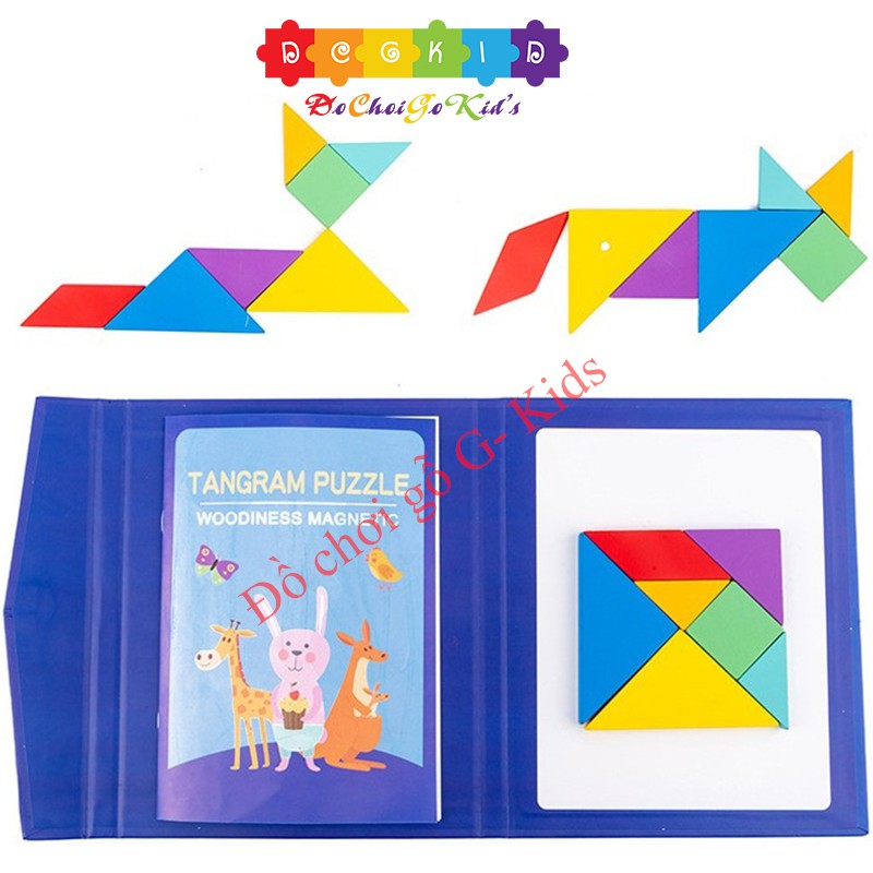 Đồ chơi xếp hình tangram gỗ luyện phát triển tư duy từ nhỏ cho bé