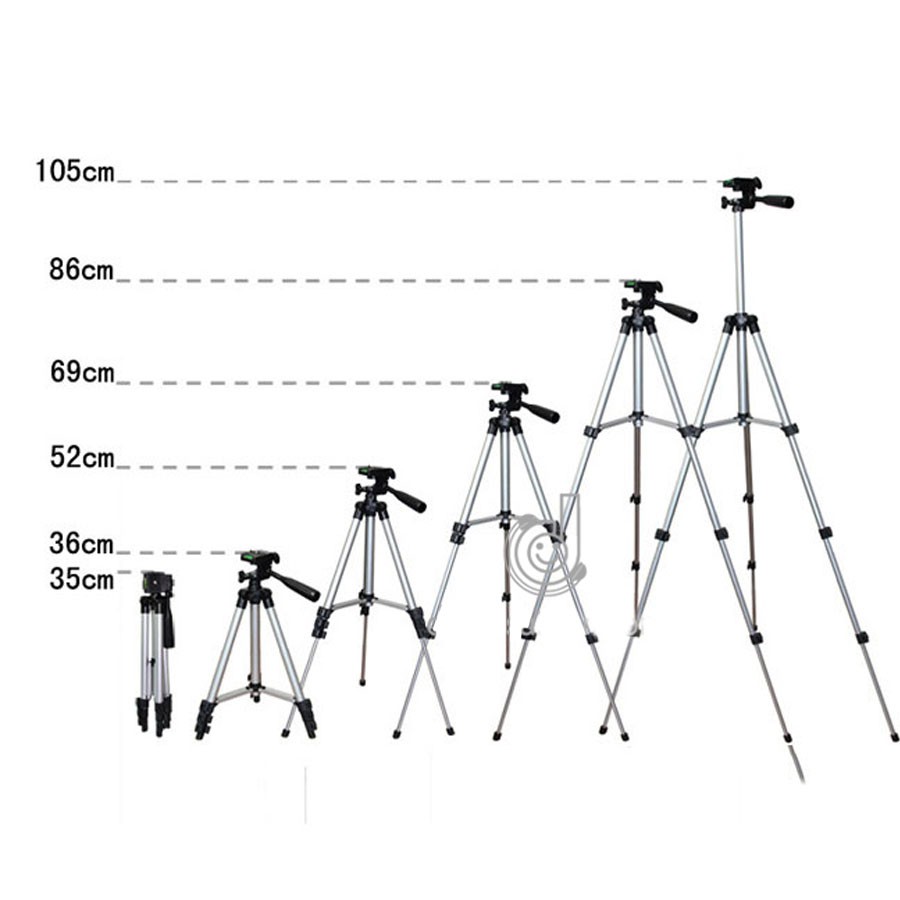 Gậy 3 chân chụp hình máy ảnh, điện thoại Tripod TF - 3110, Tripod chụp ảnh livetream, Chân đế điện thoại quay tiktok