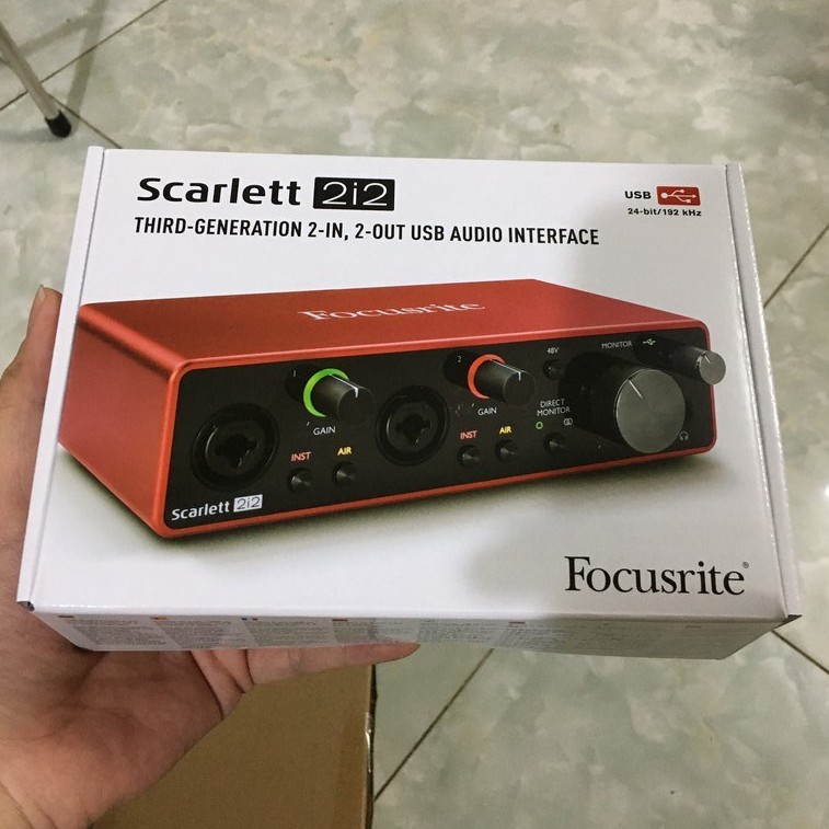 Soundcard Âm Thanh Focusrite Scarlett 2i2 Gen 3 , Audio Interface Forcusrite Scarlett 2i2 thế hệ thứ 3