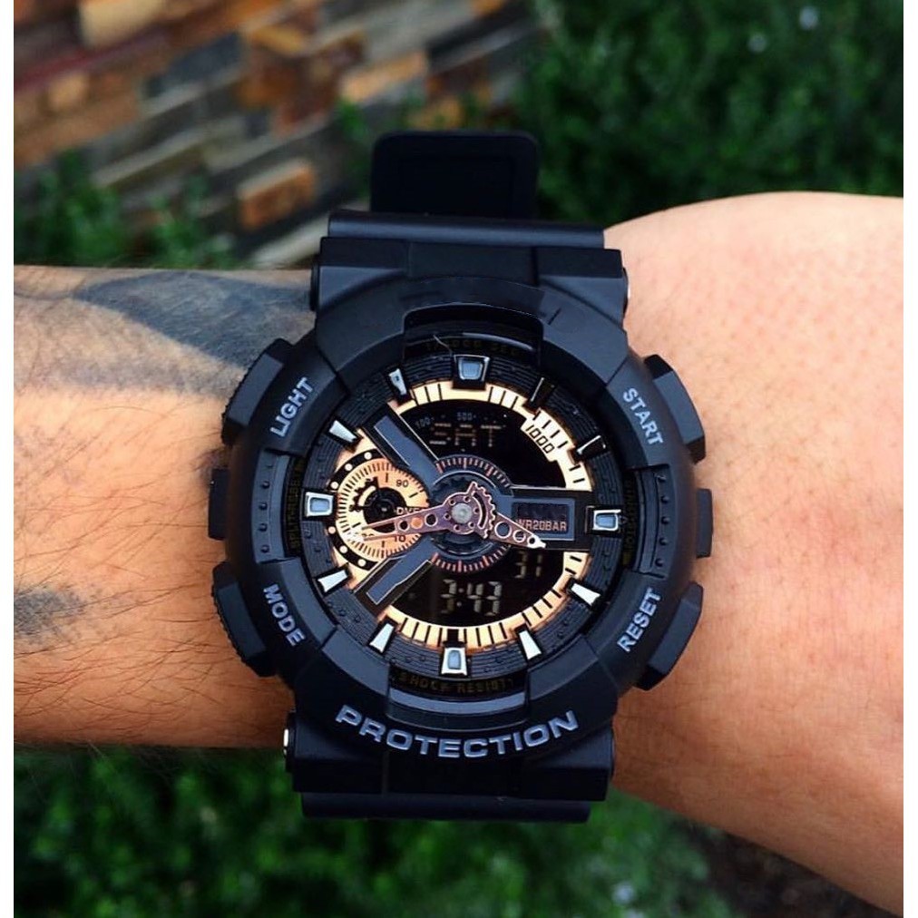 Đồng hồ thể thao kim điện tử nam đen GS GA110 + quà tặng cao cấp. Mini_watches | BigBuy360 - bigbuy360.vn