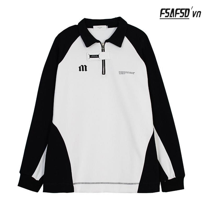 Áo Khoác Khóa Kéo Dáng Rộng 22 Màu Trắng Đen Thời Trang Cho Nữ