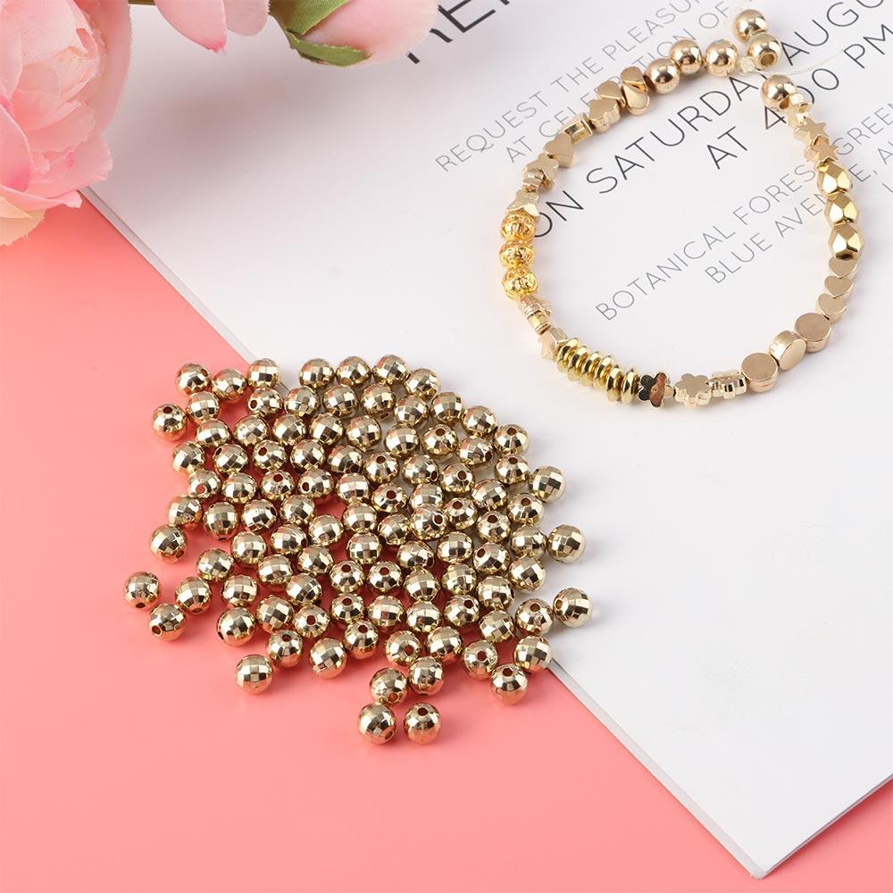 Set 100 Hạt Xỏ Lỗ Hình Ngôi Sao Dùng Để Làm Đồ Trang Sức Thủ Công