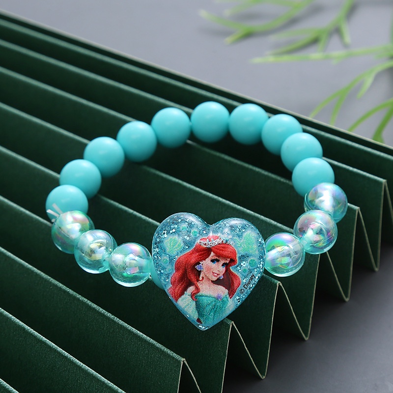 Vòng Tay Chuỗi Hạt Pha Lê Giả Màu Cầu Vồng Hình Đuôi Nàng Tiên Cá / Bướm Xinh Xắn Cho Bé Gái