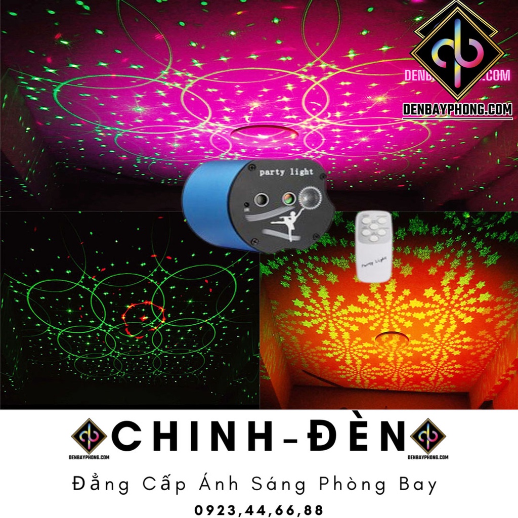 Đèn Laser Bay Phòng Cảm Biến Theo Nhạc Thế Hệ Mới Nhỏ Gọn Cho Phòng Karaoke.