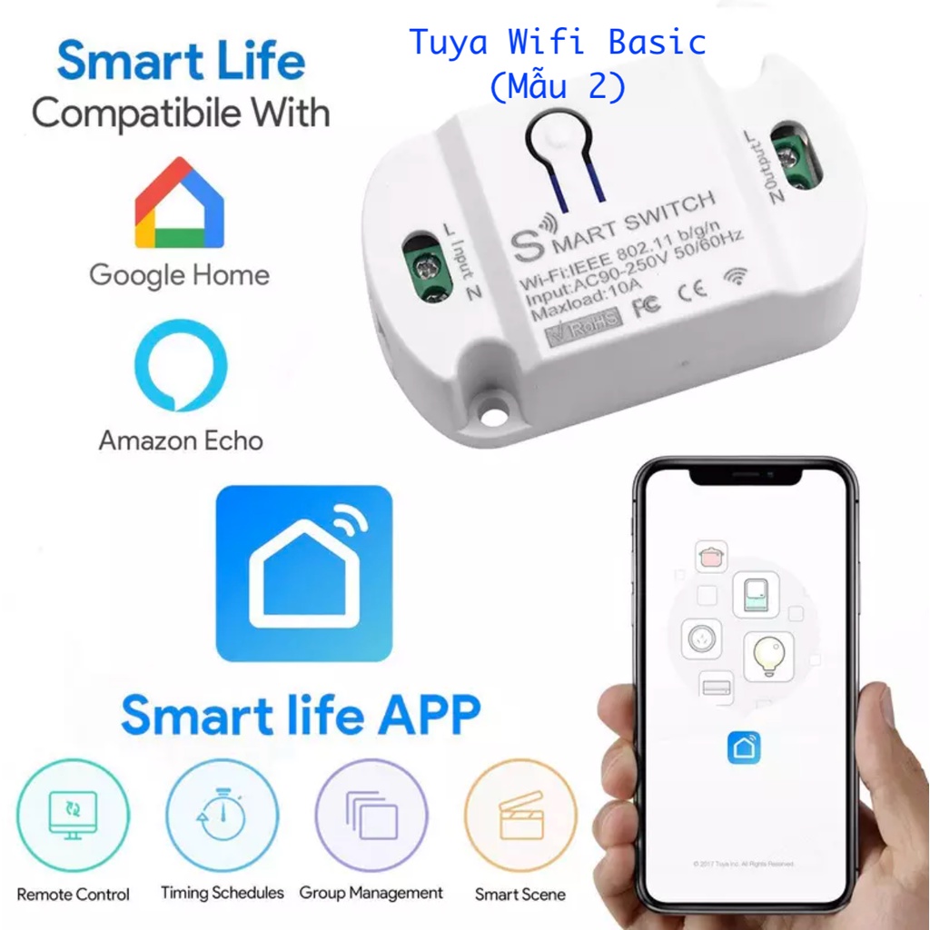 Công tắc thông minh Tuya Basic / Module, sóng Wifi / Zigbee , hệ Tuya / Smart Life / Home Assistant Hass -