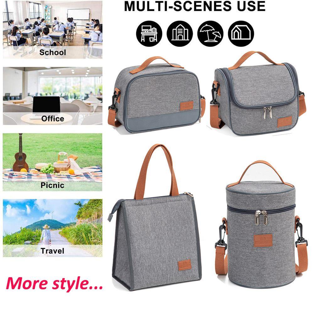 Túi Vải Oxford Giữ Nhiệt Chống Thấm Nước Đựng Hộp Cơm Trưa/Trái Cây Cho Hoạt Động Ngoài Trời