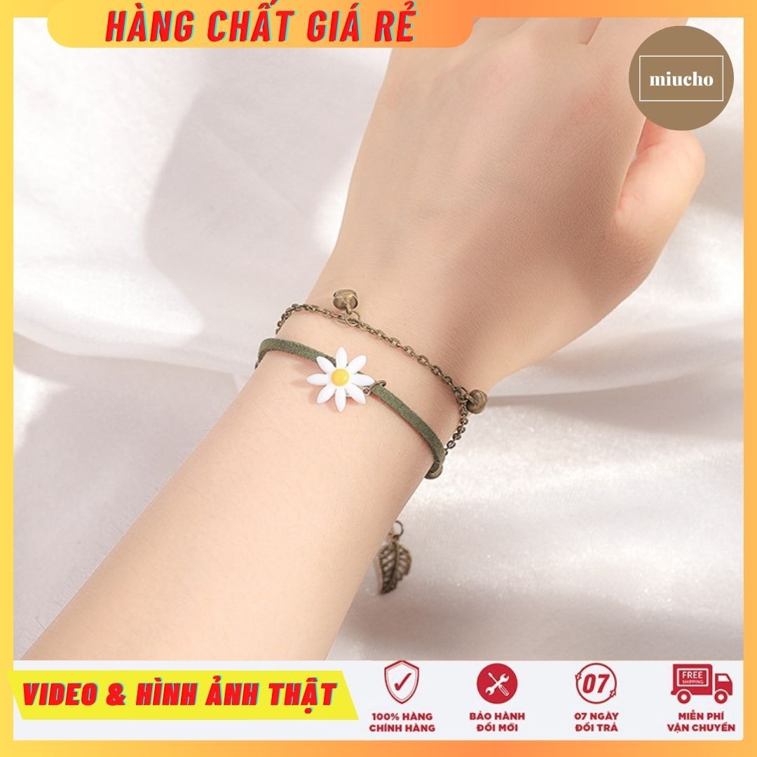 Vòng tay hoa cúc 2 sợi tinh tế giá sỉ PK16 Miucho | BigBuy360 - bigbuy360.vn