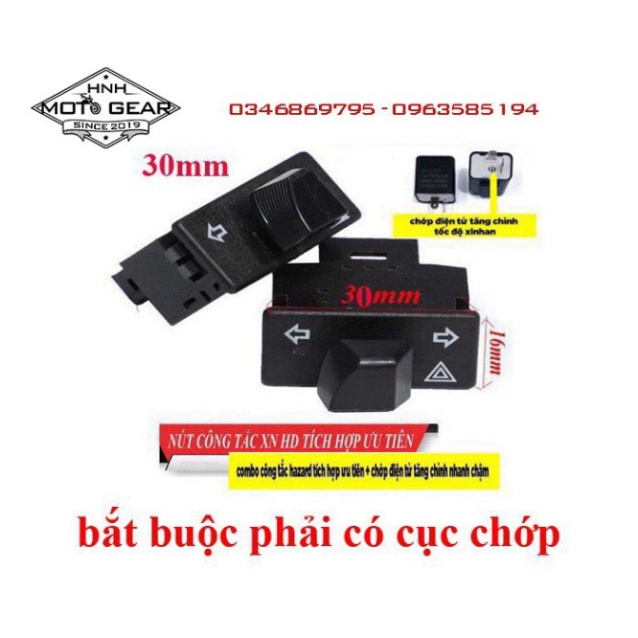 Công Tắc Xi Nhan Tích Hợp Ưu Tiên Hazard + Cục Chớp