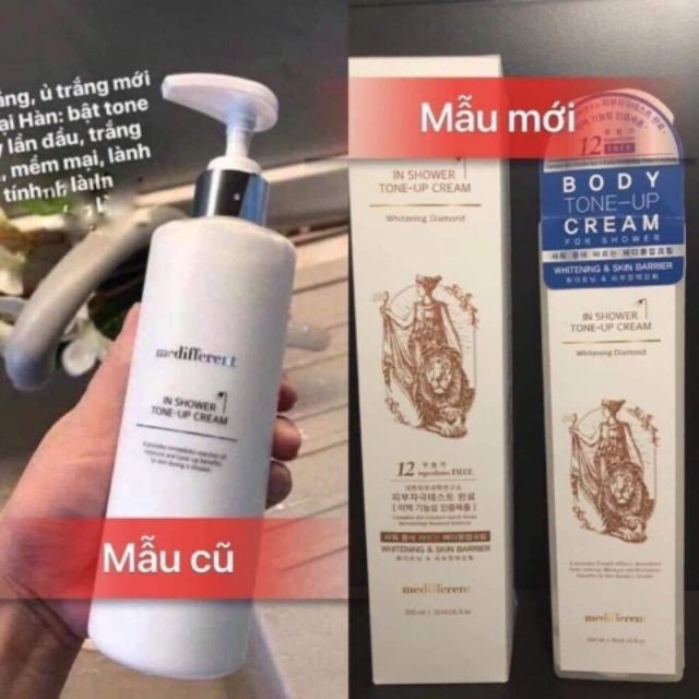 Sữa tắm tắm trắng Medifferent in shower tone up cream